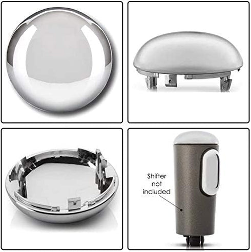 HonsCreat Shifter Knob Chrome Cap for 2004 2005 2006 Ford F-150 4L3Z-7213-BA with Stronger Clips...
