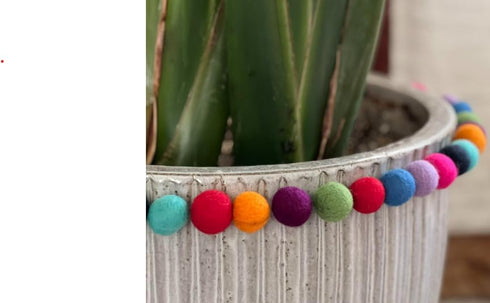 Felt Pom Poms - Wool Felt Balls - 10 Vibrant Colors - 40 Pieces - 2cm (~0.8 inch) Size Each - Craft - DIY - Handmade 100% New Zealand Wool...