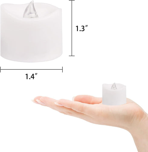 12 Pack Timer Tea Lights Candles Battery Operated, Flameless Flickering Fake Tealight Outdoor Electric Votive Candle Bulk for Halloween Decor...