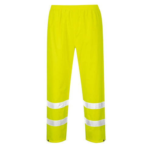 Portwest H441 Hi Vis Waterproof Rain Pants - Reflective Lightweight Safety Pants Class 1 Yellow, Large...