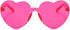 Dollger Heart Shape Sunglasses One Piece Transparent Rimless Candy Color Glasses…...