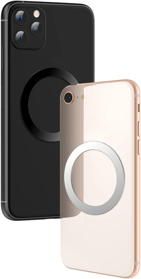 12 Pcs Magnetic Wireless Charger Universal Metal Rings Sticker Compatible for Magsafe Charger iPhone 15 14 13 12 Pro Mini Max Samsung Galaxy, Ultr...