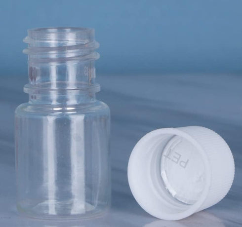 10PCS 5ml Plastic Bottles Lab Cylindrical Chemical Reagent Bottle Lab Wide Mouth Small Plastic Water Bottles Reagent Bottle Liquid Bottle Solid Po...