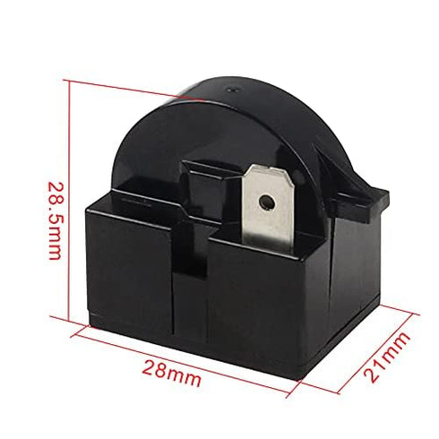 FLYPIG QP2-4.7 1 Pin 4.7G 4R7 Refrigerator PTC Starter Relay Black for Vissani Danby Compressor...