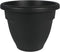 The HC Companies 12 Inch Caribbean Planter - Lightweight Indoor Outdoor Plastic Plant Pot for Herbs and Flowers, Black...