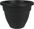The HC Companies 12 Inch Caribbean Planter - Lightweight Indoor Outdoor Plastic Plant Pot for Herbs and Flowers, Black...