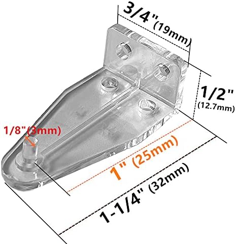 4pcs Hold Down Bracket for 1" Mini Blinds Bottom Rail Hold Clips Clear Plastic with Install Screws...