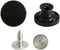 10Pcs Jeans Buttons - Metal Flat Jeans Replacement Buttons Suspender Trousers Alloy Buttons (17mm, Pure Black)...
