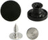10Pcs Jeans Buttons - Metal Flat Jeans Replacement Buttons Suspender Trousers Alloy Buttons (17mm, Pure Black)...