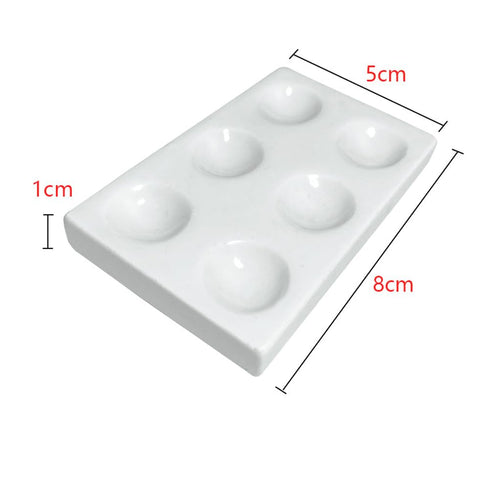 1PC White Porcelain Spot Plate 6 Wells Laboratory Spotting Reaction Plate Best for Laboratory Chemical Experiment Testing...