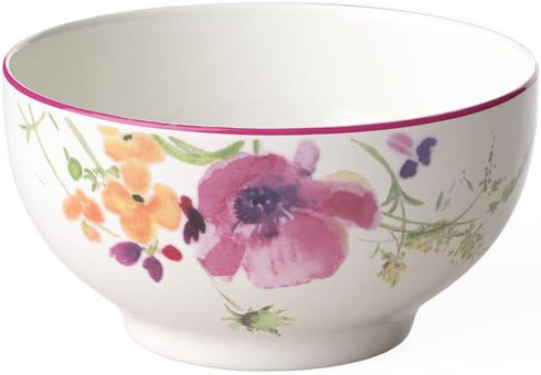 Villeroy & Boch Mariefleur Basic French Rice Bowl, 25 oz, Premium Porcelain, White/Multicolored...