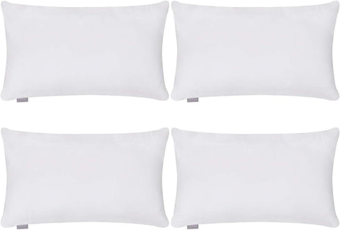 Thmyo 4-Pack 100% Cotton Lumbar Comfortable Solid Decorative Throw Pillow Case Rectangle Cushion Cover DIY Pillowcases for Sofa Bed(Only Covers,No...