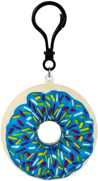 2.75" Squishy Sensory Colorful Backpack Clips or Keychains, 4 ct (Squish Donut, 4 ct)...