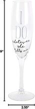 Enesco Our Name is Mud I Do Glittered Wine Glasses Wedding Champagne Flute, 2 Piece Set, Clear...
