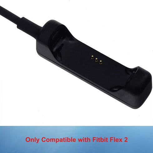 Compatible with Fitbit Flex 2 Charger Cable (2Pack, 30cm/1ft), USB Charger Charging Cable for Fitbit Flex 2 (Black, 2Pack)......