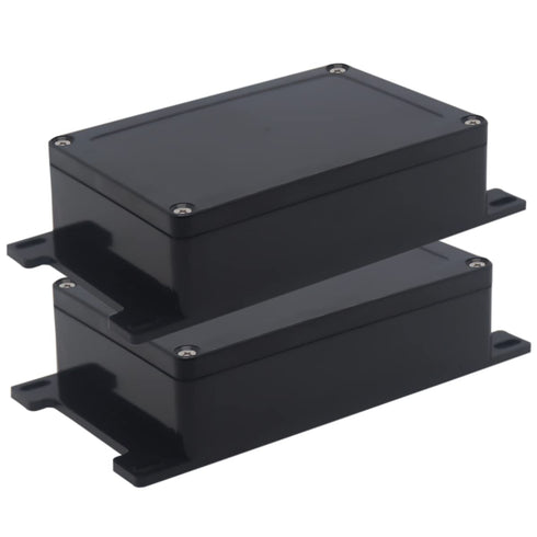 Watertight Junction Box, IP67 Waterproof Project Box Durable ABS Plastic Electronic Enclosure Case for DIY Electrical Project with Wall Fixed Ear ...