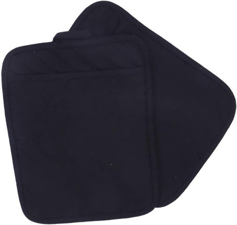 Anyi Cotton Pot Holders with Pocket, Heat Resistant Black Counter Table Hot Pads for Kitchen...