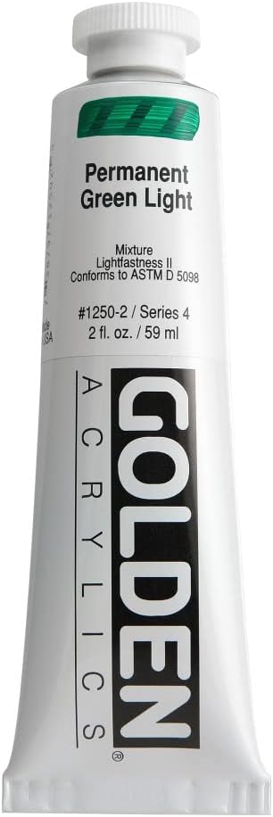 Golden Heavy Body Acrylic Paint, Permanent Green Light...