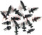 compatible with 100xNylon Fender Clips Body Rivets Honda Rancher/Foreman/Rubicon/Rincon/TRX680...