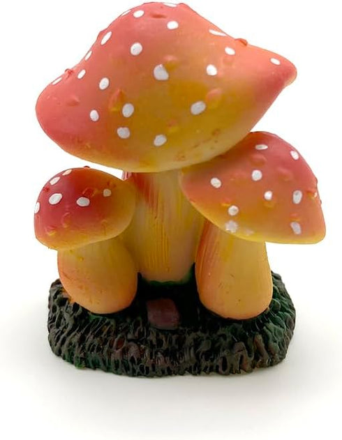3pcs Mini Mushroom Figurines Lawn Garden Cute Micro Decoration Statues Figurines for Garden Ornaments Plant Pots Bonsai Landscape Model Ornaments ...