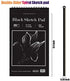 Black Sketch Pad, 5.5 x 8.5 inches, 30 Sheets (92lb/150gsm) Heavyweight Drawing Paper with Hard Cover & Spiral Bound, Perfect for Colored Pencil, ...