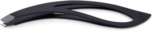 1Pc Black Tweezers, Curve Stainless Steel Hollowed Leaf Eyebrow Tweezer Women Hair Remove Clip Tool - A, (1220459-Gaweb1) Small in Size,Use Safety...