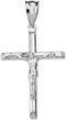 Dainty Crucifix Cross Pendant in Solid Sterling Silver...