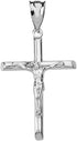 Dainty Crucifix Cross Pendant in Solid Sterling Silver...
