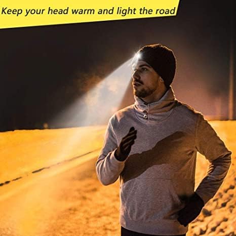 CENSGO Unisex Hat with Light, USB Rechargeable LED Headlamp Beanie, Gifts for Dad Father Men Husband Warm Knitted Cap...