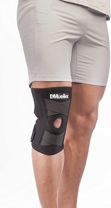 MUELLER Sports Medicine Self Adjusting Knee Stabilizer, Knee Pain Relief Support for Men and Women, Ideal for Arthritis, Sprains, Black, One Size...