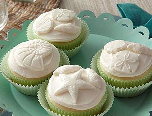 Seaweed Seashell Coral Conch Starfish Silicone Mold,Marine Theme Fondant Mold for Chocolate Candy Cake Decoration Polymer Clay Cupcake Cookie Jell...