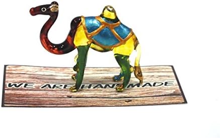 Handmade Mini 2" Blown Glass Camel Figurines Figures Art,Collectible Dollhouse Gift Ideas,Miniature Animals,Tiny Ornament Cool Stuff Desert Decor ...