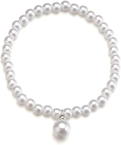 Boho Pearl Anklet Bracelet Handmade Pearl Ankle Bracelet Pearl Charm Foot Jewelry for Women...