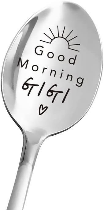 Christmas Birthday Gift Spoon for Gigi from Granddaughter Grandson Good Morning Gigi Spoons for Best Gigi Gifts for Grandma Mother's Day Gift for ...