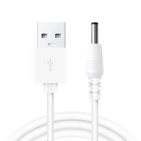 USB to DC 3.5mm Cable 1.5ft/0.5m, DC 5V Power Cord USB to DC 3.5mm x 1.35mm Barrel Jack Adapter Connector Plug Charging Cable (White)...