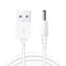 USB to DC 3.5mm Cable 1.5ft/0.5m, DC 5V Power Cord USB to DC 3.5mm x 1.35mm Barrel Jack Adapter Connector Plug Charging Cable (White)...
