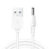 USB to DC 3.5mm Cable 1.5ft/0.5m, DC 5V Power Cord USB to DC 3.5mm x 1.35mm Barrel Jack Adapter Connector Plug Charging Cable (White)...