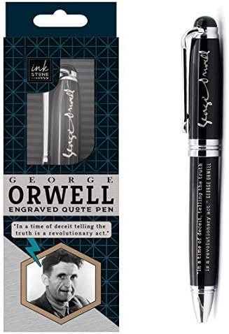 George Orwell Engraved Quote Pen - In a time of deceit, telling the truth is a revolutionary act....