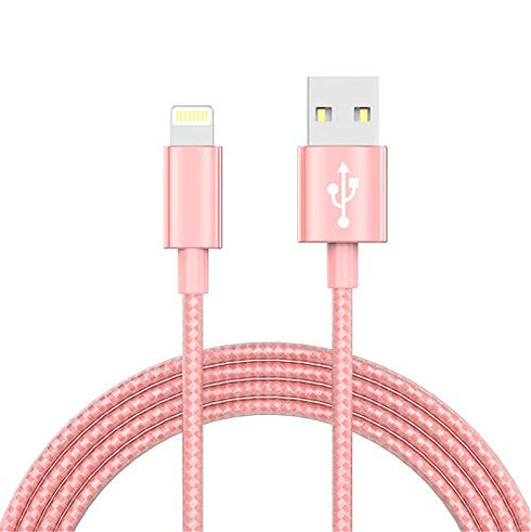 MFi-Certified Lightning Cable iPhone Charger - Compatible with iPhone Xs MAX XR X 8 8 Plus 7 7 Plus 6s 6s Plus 6 6 Plus and More (6FT Rose)...