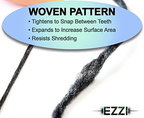 Woven Expanding Dental Floss | Naturally Waxed & Textured w/Charcoal & Xylitol to Optimally Clean Gums | Mint | Thick & 109 Yards...