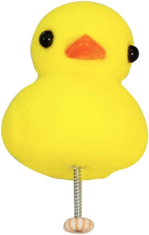 Bobbleheads Yellow Duck Bike Bell Spring Loaded Yellow Duck Bicycle Bell Bike Bells for Kids Bike Accessories a bicycle bell with 3 little yellow ...