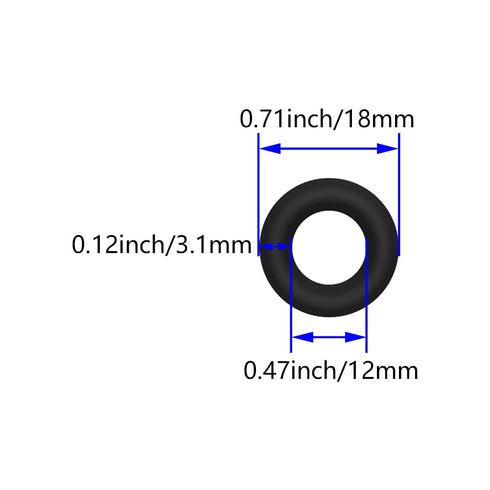 Othmro 50Pcs Nitrile Rubber O-Rings 3.1mm Wire Dia 18mm OD Metric Sealing Nitrile NBR Rubber Washers for Oil or Air Sealing Professional Plumbing ...