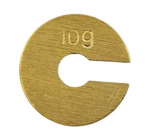 EISCO Slotted Weight Set, 100g - Brass - with Hook - Removable Weights - 10g Each...
