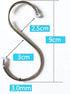 GCA 20 Pack 304 Stainless Steel Heavy-Duty Medium S Shaped Hooks Kitchen Hooks Hanging Hooks for Kitchen, Bathroom, Bedroom, Office …...