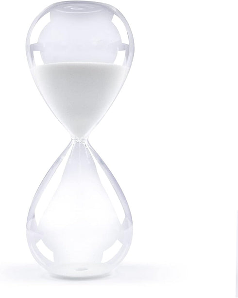 SWISSELITE Hourglass Sand Timers, Hourglass Sand Clock Inspired Glass for Home, Desk, Office Decor (8Inch-30Mins Lucent White)...