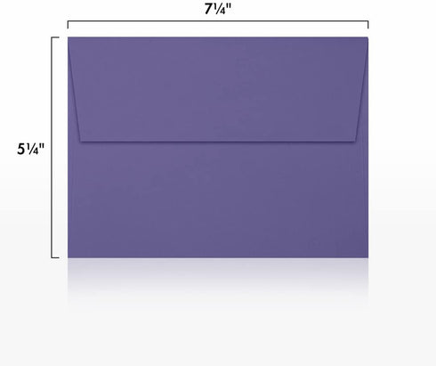 LUXPAPER A7 Invitation Envelopes for 5 x 7 Cards in 80 lb. Wisteria, Printable Envelopes for Invitations, w/ Peel and Press Seal, 50 Pack, Envelop...