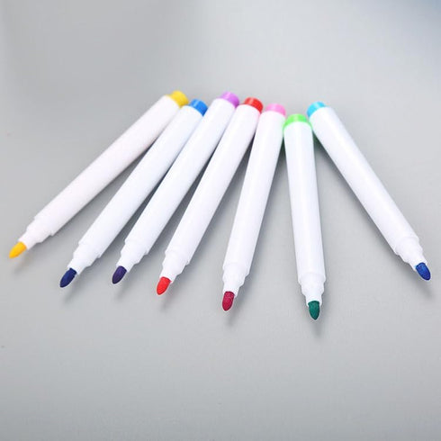 YIKANGHENG 40 Pcs Multicolour Mark Pen, Permanent Dry Erase Wipable Markers Pens with Blackboard Brush Sponge for Whiteboard, Plastic, Glass, Ston...