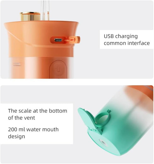 Water Dental Flosser for Adults for Teeth Cleaning 3 Modes- Portable & Reachargeable IPX7 Waterproof Level Dental Water Jet, Orange,green...