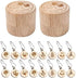 16Pcs Removable Stitch Markers with Wooden Storage Box for Knitting and Crocheting,Wood Crochet Stitch Marker Charms Pendant Locking Stitch Marker...