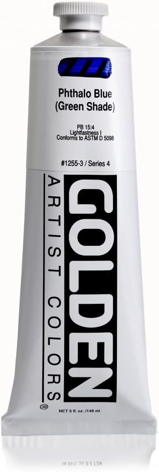 Golden Heavy Body Acrylic - Phthalo Blue Green Shade - 5 oz Tube...